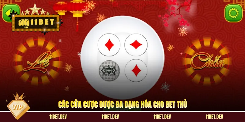 Các cửa cược được đa dạng hóa cho bet thủ 