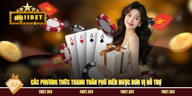 Các phương thức thanh toán phổ biến được đơn vị hỗ trợ